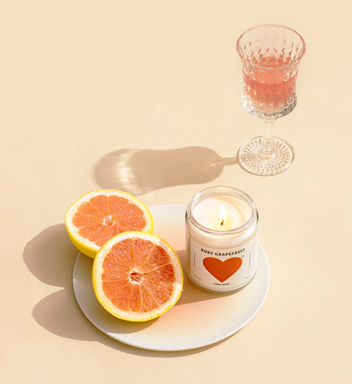 Pink Mint Candles